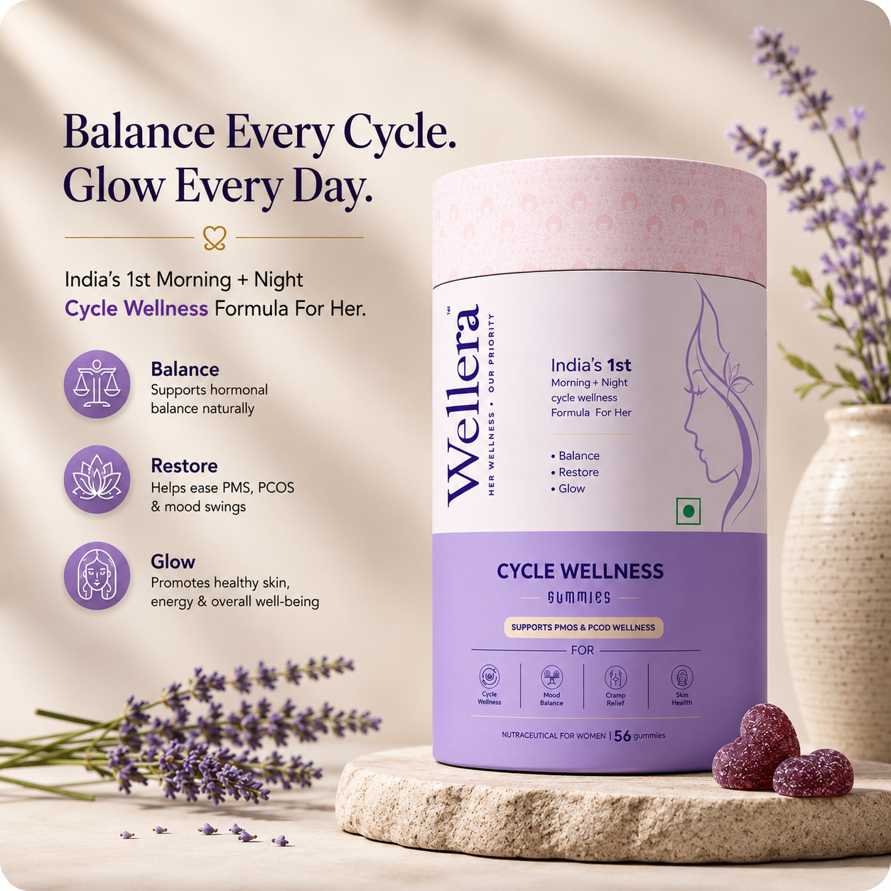 Woman making Wellera part of her daily routine