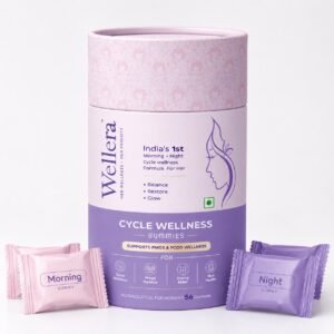 Wellera 1 Month, Morning Gummies, Night Gummies, Women Wellness Gummies, AM PM Wellness Routine, Mixed Berry Gummies